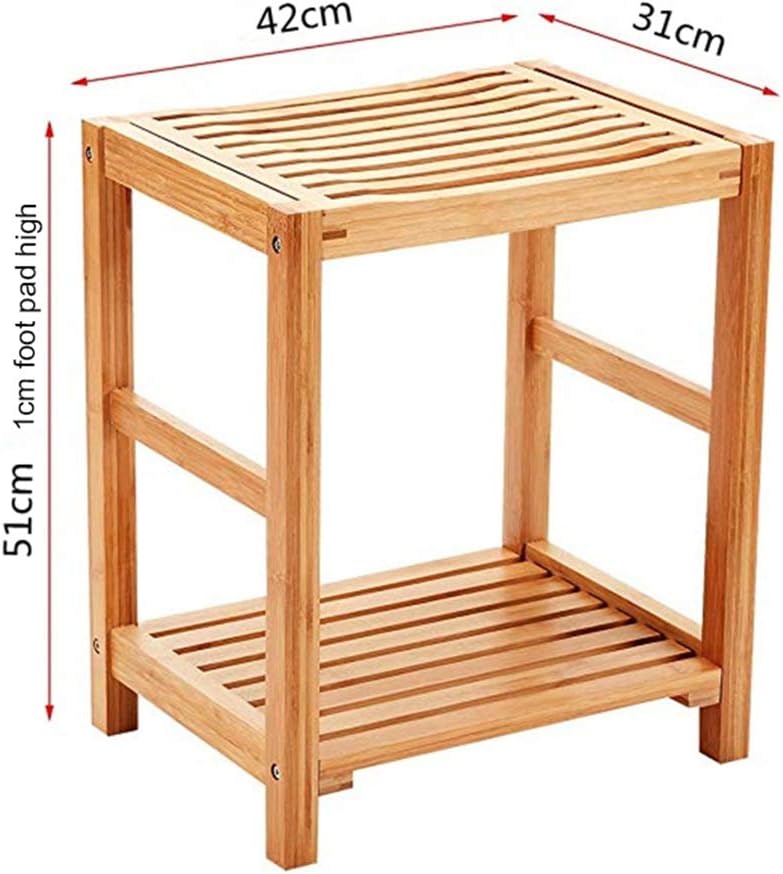 NORDIC STYLE TEAK Panca In Legno Di Teak Per Doccia E SPA, 45,7 Cm, Con Ripiano, Naturale, Per Interni/Esterni