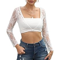 ミストレアス♡Russell Lace Arm Sleeve Top Amazon.com: ENVY BODY SHOP Lace Sleecrets Add Sleeves to Any
