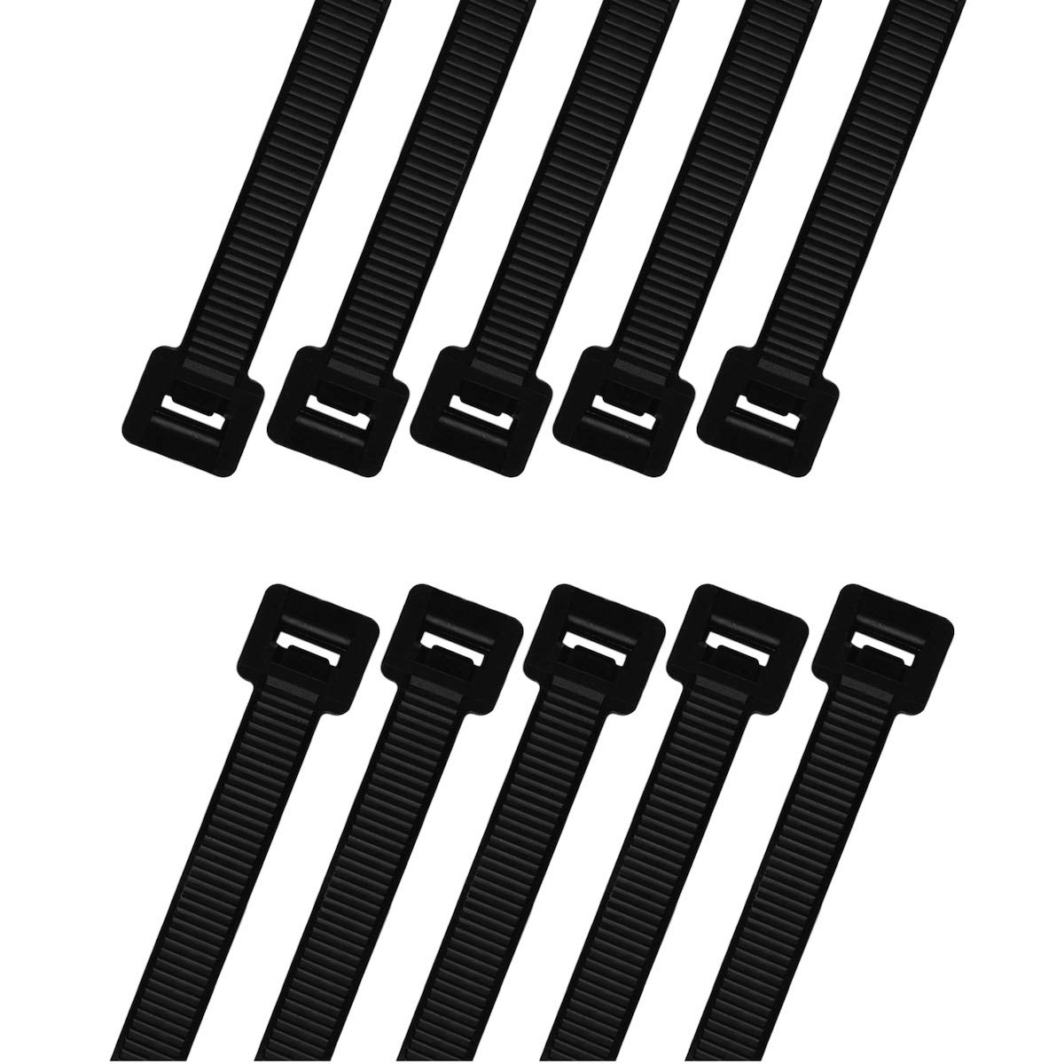 Cable Zip Ties XXXL Very Long - 1500mm x 9mm, Heavy Duty, Durable Professional UV Resistant Wrap Nylon Large Cord, for Cables Management, Indoor, Outdoor, Black, 10 Pieces