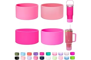 LONPARRY 4-Pack Silicone Boot for Tumbler Boot Stanley Cup Rubber Bottom Sleeve Protector for Stanley Tumbler HydroFlask Simple Modern Owala Car Travel Cup BrüMate Era 40 oz Tumbler