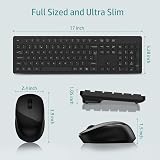 LeadsaiL Wireless Keyboard and Mouse 2.4GHz UK Full Size 12 Shortcuts Black view 6