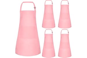 Bouiexye Kids Apron Adjustable Children Apron with 2 Pockets Children Chef Painting Aprons for Cooking