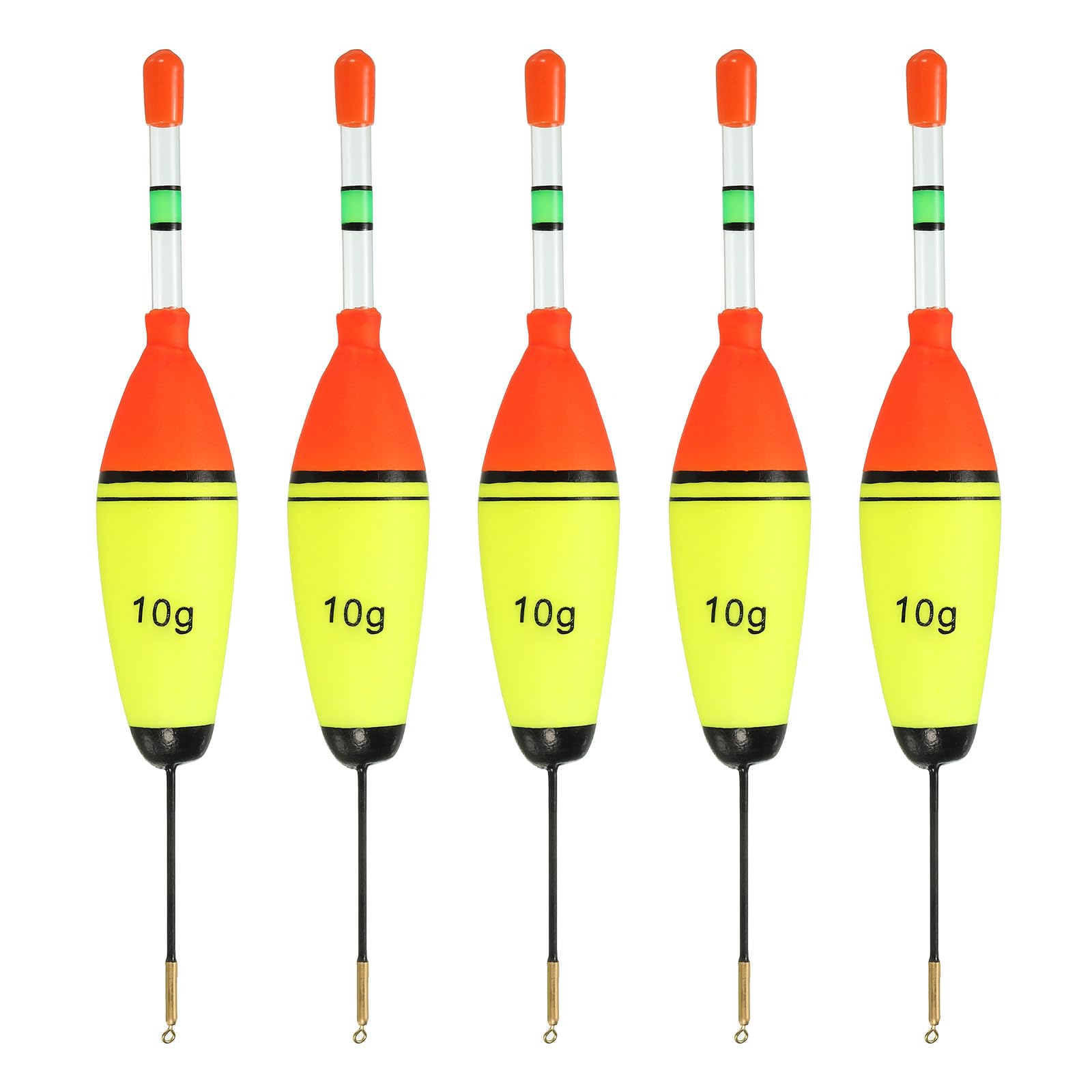 PATIKIL 0.35oz Fishing Glowing Bobbers with Swivel, 5 Pack EVA Fishing Float without Glow Sticks for Saltwater Freshwater Fishing