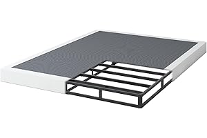 NHODIR Box Spring for King Bed, 5 inch King Size Box Spring Only, Strong Metal Frame Mattress Foundation, No Noise, Easy Assembly
