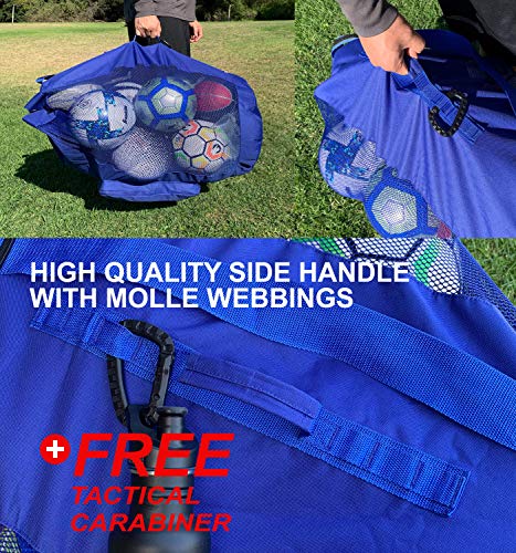 image for Fitdom Heavy Duty XL Soccer Mesh Equipment Ball Bag w/Adjustable Shoul