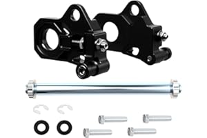 RUDYNESS Motorcycle Rear Axle Adjuster Kit Compatible With For Harley Touring Street Glide Road King FLHR 2009-2023 (Black)