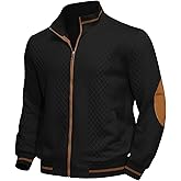 Riskrole Men's Lightweight Jacket jacquard Full Zip Stand Collar Casual Stylish Bomber Jacket Varsity Coat