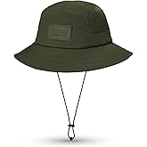 Timberland Mesh Panel Men's Bucket Hat, Wide Brim Sun Hat with Adjustable Chin Cord, Perfect for Outdoor Adventures