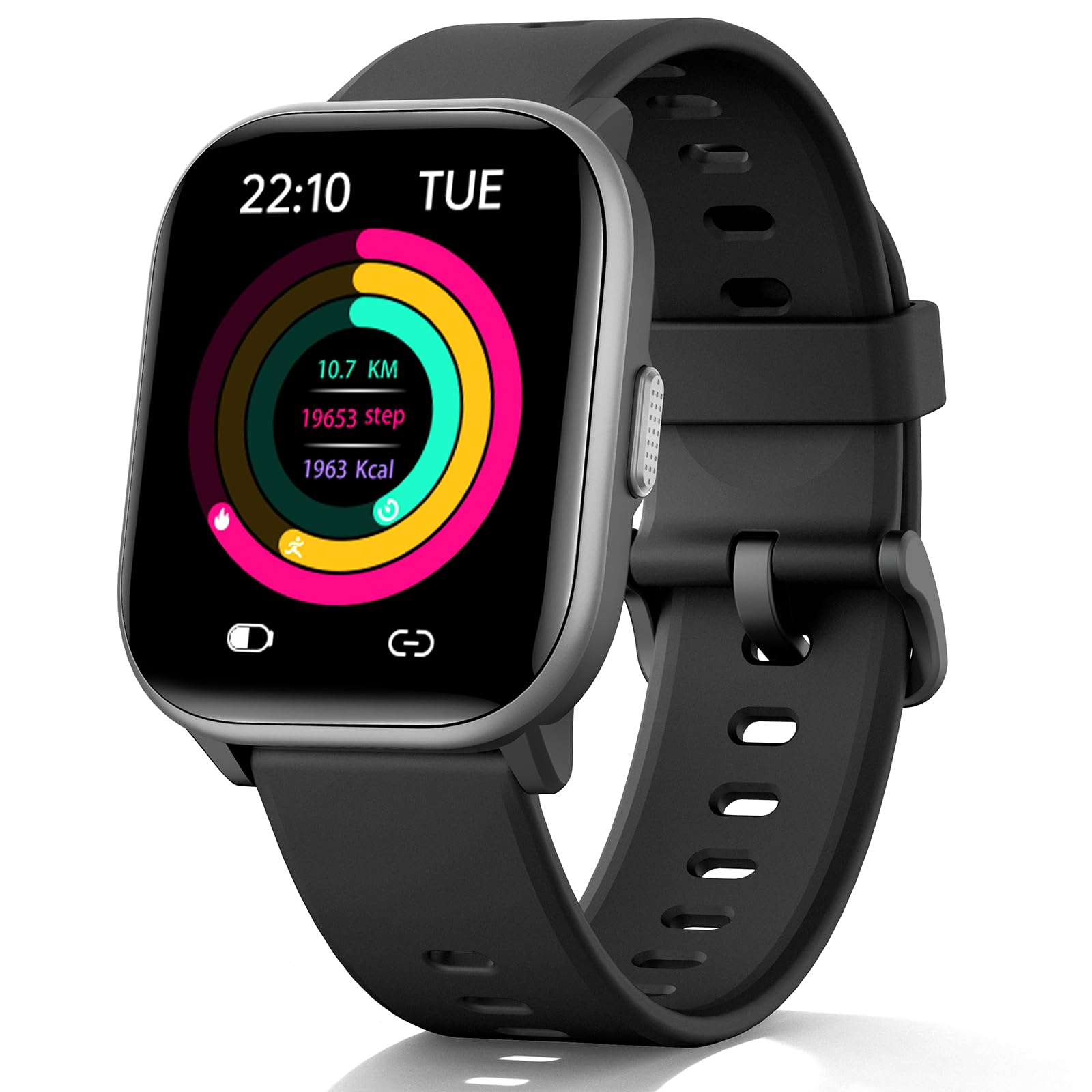 HENGTO smart Watch for Kids,Kids Watch for Girls boys Watch with 20 Sport Modes, Pedometer, Sleep Monitor, Kids sport Watch Gifts for Girls Boys 6-16 (Black)