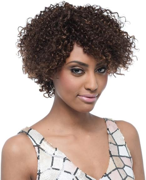 Amazon Co Jp 100 本物の髪のかつらヨーロッパとアメリカの黒人女性の短い巻き毛のかつら ホーム キッチン