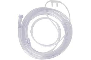PRIMEMED Soft-Touch Nasal Cannula - 7’ Adult Oxygen Tubing Standard Connectors (5 Tubes)