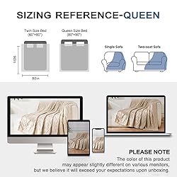 PU MEI Beige Fleece Throw Blanket for Couch Sofa