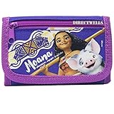 Moana Character Authentic Licensed Trifold Children Wallet (Purple)