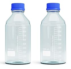 1000ml Storage Glass Bottles – 2pcs Round Media