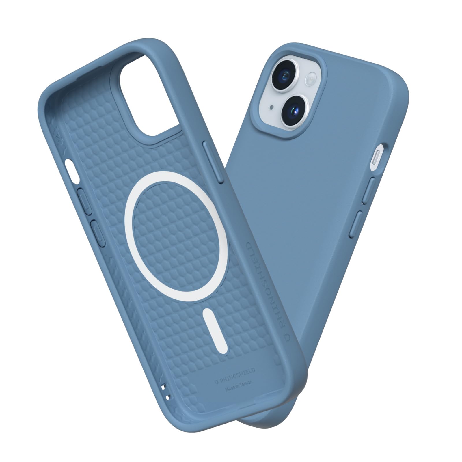 RHINOSHIELD SolidSuit Case Compatible with Magsafe for [iPhone 15 Plus] | Shock Absorbent Slim Design Protective Cover with Premium Matte Finish 3.5M / 15 Plusft Drop Protection - Tide Blue