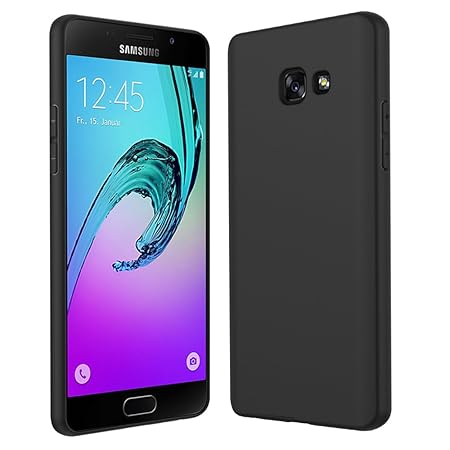 Anjoo Kompatibel für Samsung A5 2017 Hülle Schwarz, TPU Soft Case Cover Handyhülle Schutzhülle für Samsung Galaxy A5 2017 Hül