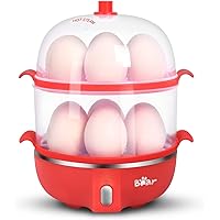 Rapid Electric Egg Cooker Poacher Bear, 14 Capacity Egg Boiler for Poached Scrambled Omelets Steamed Vegetables…