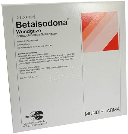 BETAISODONA Wundgaze 10x10 cm 10 St Wundgaze