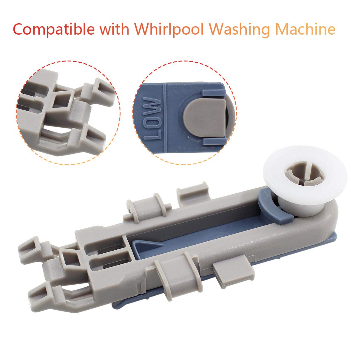 MAYITOP Dishwasher Upper Rack Wheels Adjuster 2 Pack Compatible with Whirlpool,Amana, Jenn Air, Kenmore, Magic Chef, Maytag and Roper AP6285708 WP8561996 W10889280 8561996