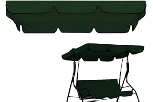 Aidoclip Waterproof Porch Swing Canopy Replacement | Outdoor Garden Swing Seat Sun Shade Cover | Durable Patio Hammock Canopy Awning