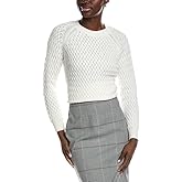 BOSS Womens Fino Woven Cotton Relaxed Fit Sweater