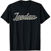 Jordan First Name Camouflage Vintage Inspired T-Shirt