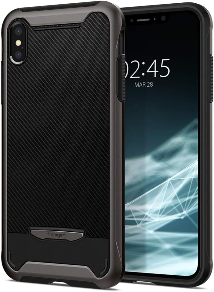 Spigen Neo Hybrid NX designed for iPhone XS Max cover / case - Gunmetal