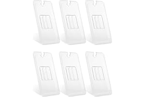 FSUON 6-Pack 1/3 Size Polycarbonate Universal Handled Notched Food Pan Lid, Clear