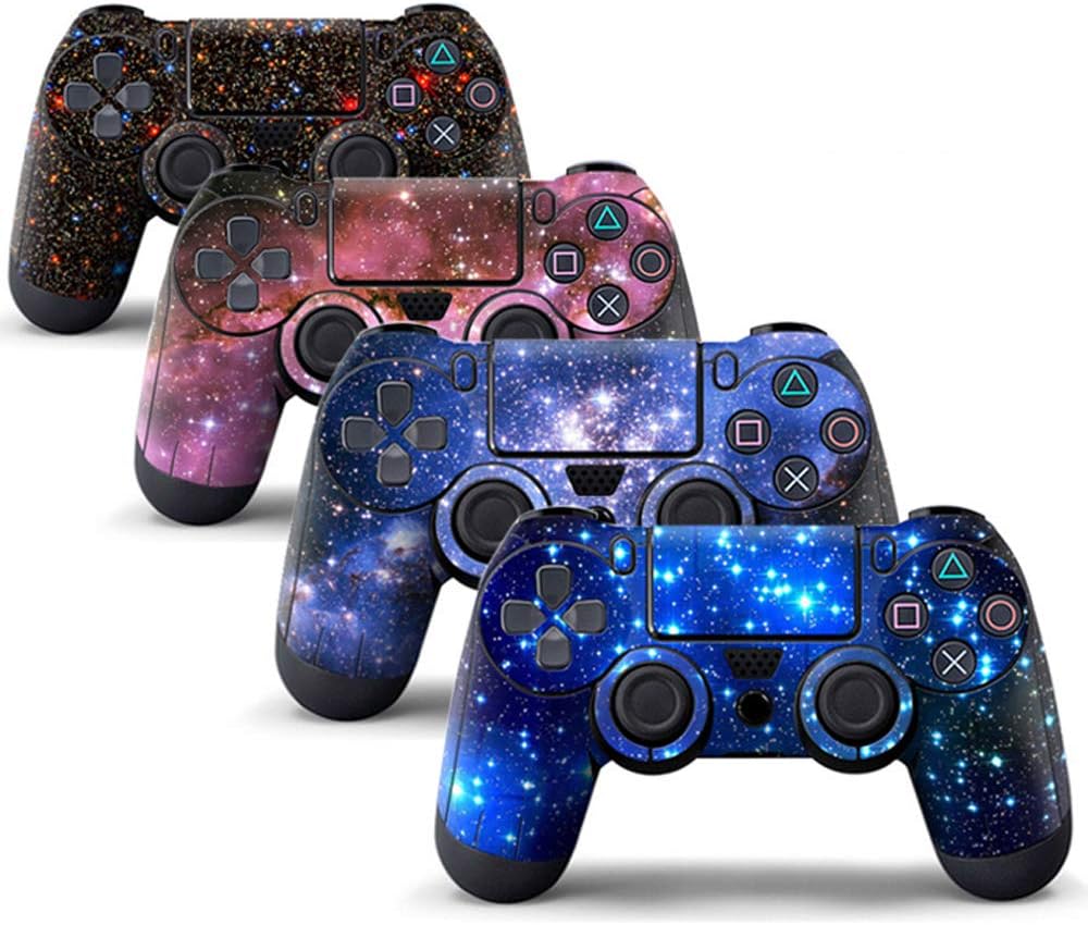 4PCS Vinyl Decal Skin Sticker Cover for Sony Playstation 4 DualShock 4 Wireless Controller (Nebula)