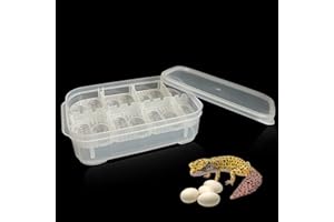 GKPONSX 14 Grids Reptile Breeding Box, Egg Hatching Incubator Reptile Incubator for Hatching Egg, Snake, Lizards, Turtle, Lions Mane, Gecko Without Thermometer