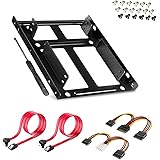 Dual SSD/HDD Metal Mounting Bracket kit 2.5 to 3.5, Convert Any 2.5 inch Solid State Drive/HDD Into One 3.5 inch Drive Bay
