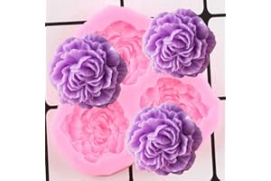 3 Mini Peony Flower Silicone Molds Candy Chocolate Molds Wedding Cupcake Decoration Fondant Cake Decorating Tools