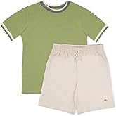 Tommy Bahama Boys Casual Crewneck Short Sleeve T-Shirt & Elastic Waist Shorts Set, 2-Piece Summer Outfit for Kids