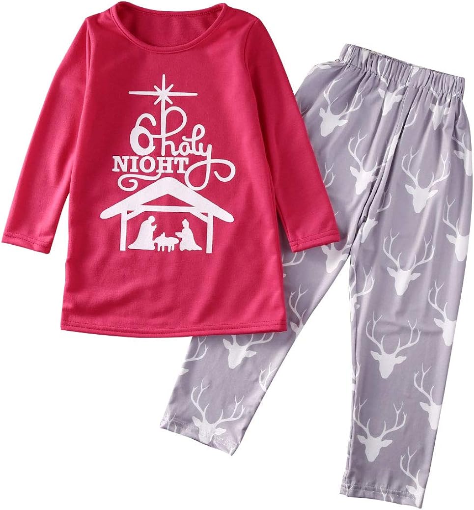 mom and baby girl matching christmas pajamas