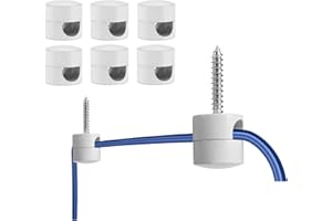 S SANGLE SOPFFY 6 Pack Plastic Swag Hooks for Ceiling Hanging,Sangle Sopffy Lamp Hook for Hanging Pendant Lighting Fixture Ceiling Light Hook for Chandelier Ceiling Lights Cable,White