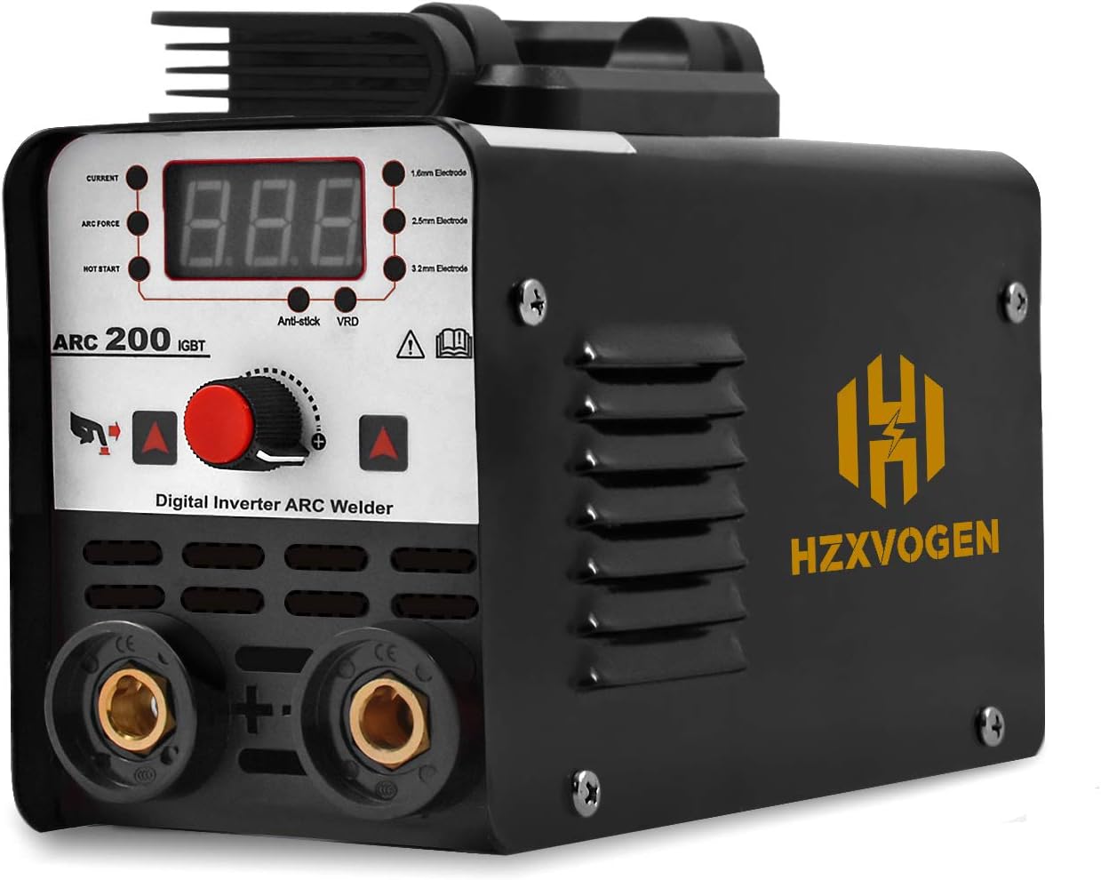 HZXVOGEN 220V 200A Welder Arc Stick IGBT Welding Machine Mini Portable Inverter Welder with
