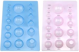 LOVEIYSP Lovelysp 3-Row Paper Quilling Tools Half Ball Domes DIY Roll Tools Plastic Mini Quilling Molds for DIY Craft Projects (Blue Pink) -2PCS