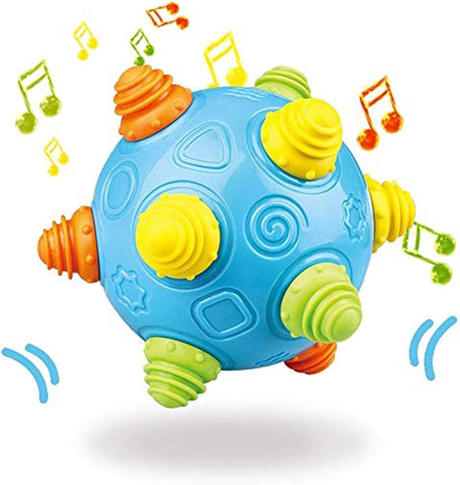 Reasoncool Baby Kid Music Shake Dancing Ball Toy Bouncing Sensory Developmental Ball Educational Puzzle Game Toy Kit Gift