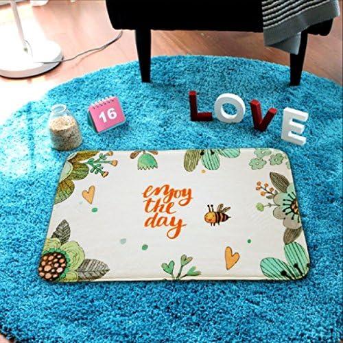 Sweetsky Handpainted Rabbit Indoor Outdoor Entrance Doormats Carpets Cushion Living Room Bathroom Shower Kitchen Non-Slip Slide-Proof Cushion Rugs Doormats 50x120cm/19.68x47.24"