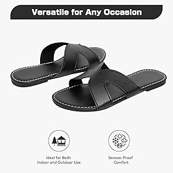Toybdsunx Women's Flat Slide Sandals Summer Open