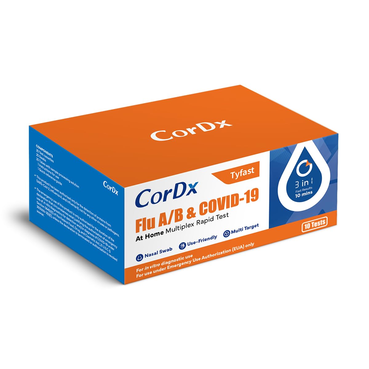 CorDx Tyfast at Home Flu A/B and COVID 19 Rapid