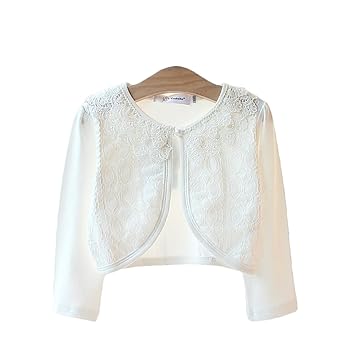 Amazon Haolong 子供用 ガールズ 女の子 ボレロ カーディガン レース