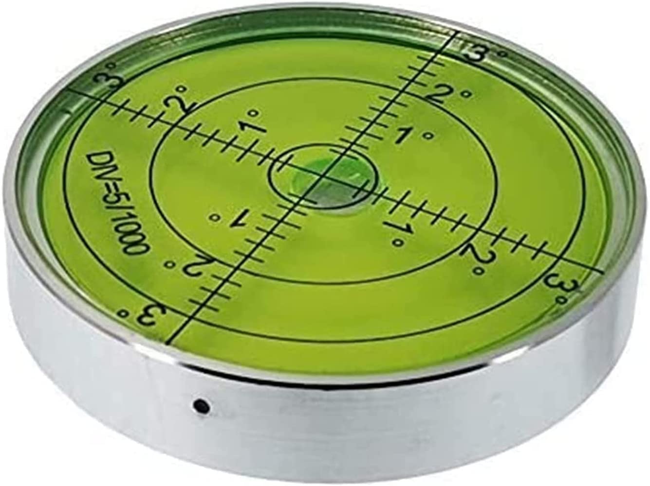 60x12mm with Magnet High Precision Horizontal Bubble Aluminium Case Bullseye Spirit Bubble Surface Level Round Inclinometers for Surveying Instruments,Accuracy 15'/2, (with Magnet)