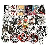 Homyu Stickers Star Wars 25 Pcs PVC Stickers Waterproof Sunlight-Proof DIY Ideals for Cars, Motorbikes, Portable luggages, Laptops
