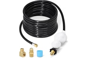 Criditpid 24FT F273684 Propane Hose for Mr Heater Buddy Heaters, Propane Tank Hose with Regulator Adapter Kit for Heater, RV, Gill, Gas Stove, Gas Generator, 3/8in Female x 3/8in Male Street Elbow