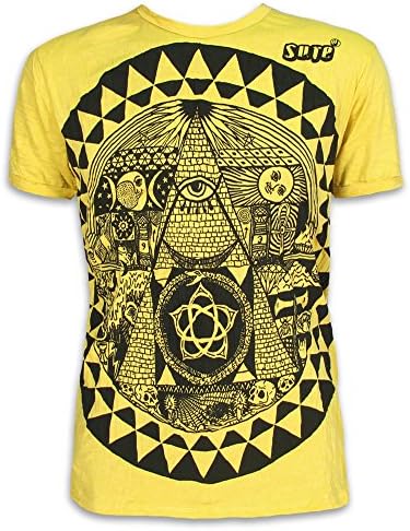 SURE Vintage Men´s T-Shirt All seeing Eye Illuminati NWO Psy Goa Hippie Size L