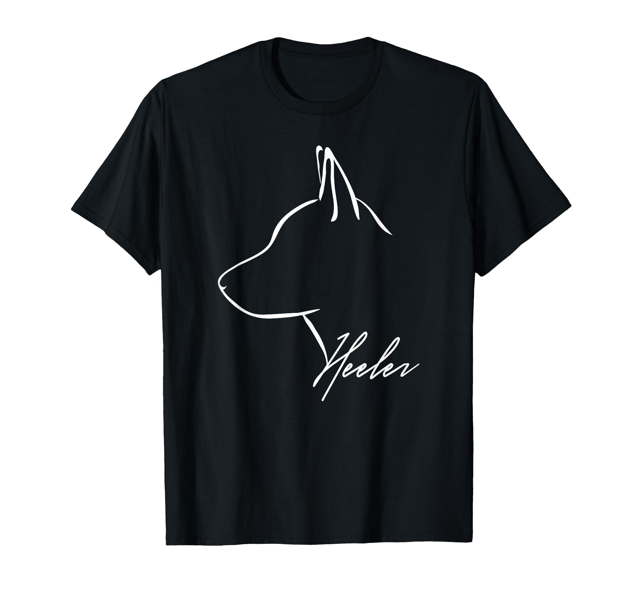 Blue Heeler Cattle Dog Profile Dog Lover Gift Dog T-Shirt