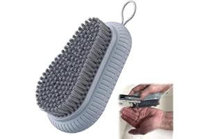 VWMYQ Heavy Duty Fingernail Scrub Brush, Durable Stiff Bristles Hand and Nail Cleaning Brush for Men & Mechanics (Hand Wash Brush - Grey)