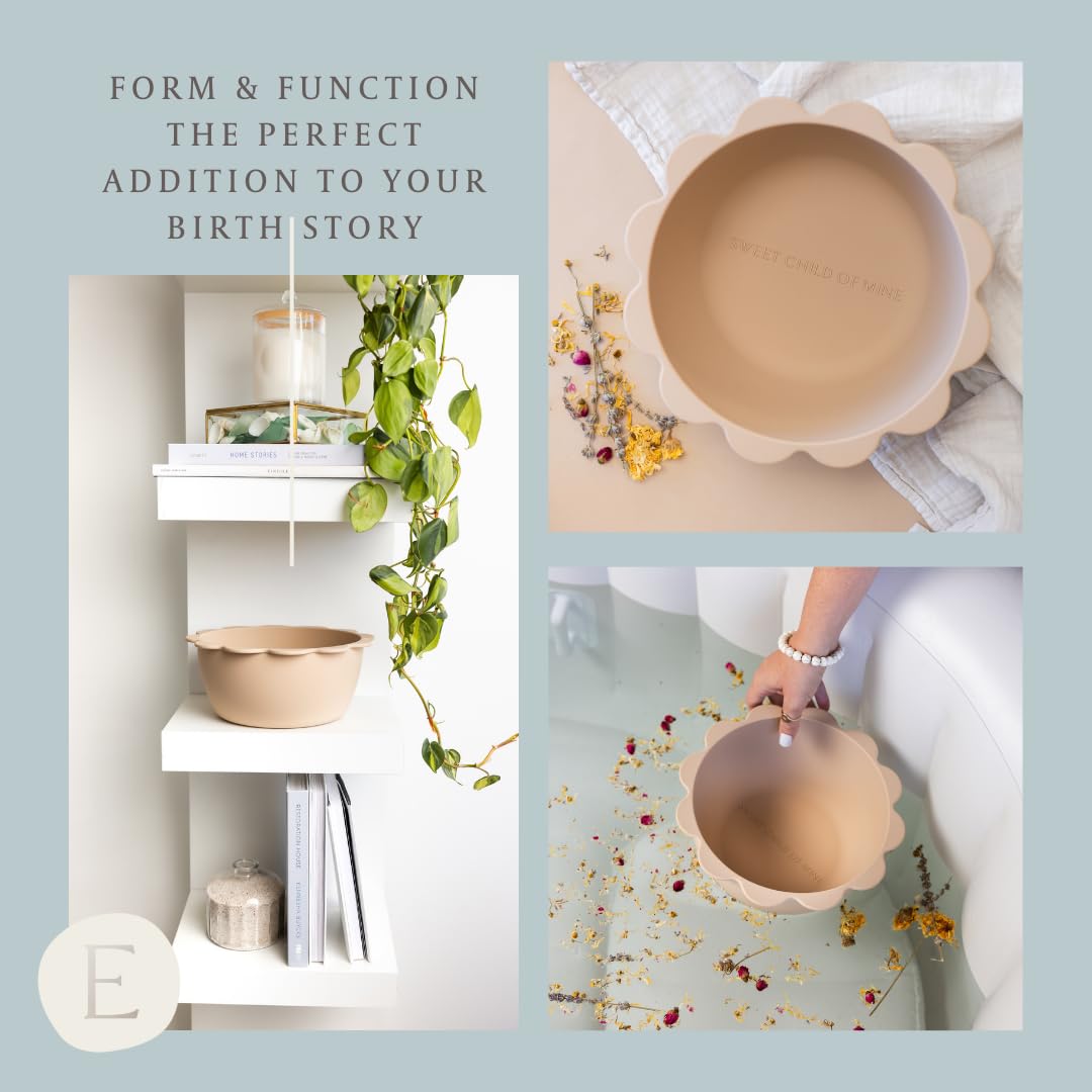 Placenta Bowl for Delayed Cord Clamping - Pregnancy Keepsake - Natural Birth Must Have - Part of Your Birthing Kit for Home Birth