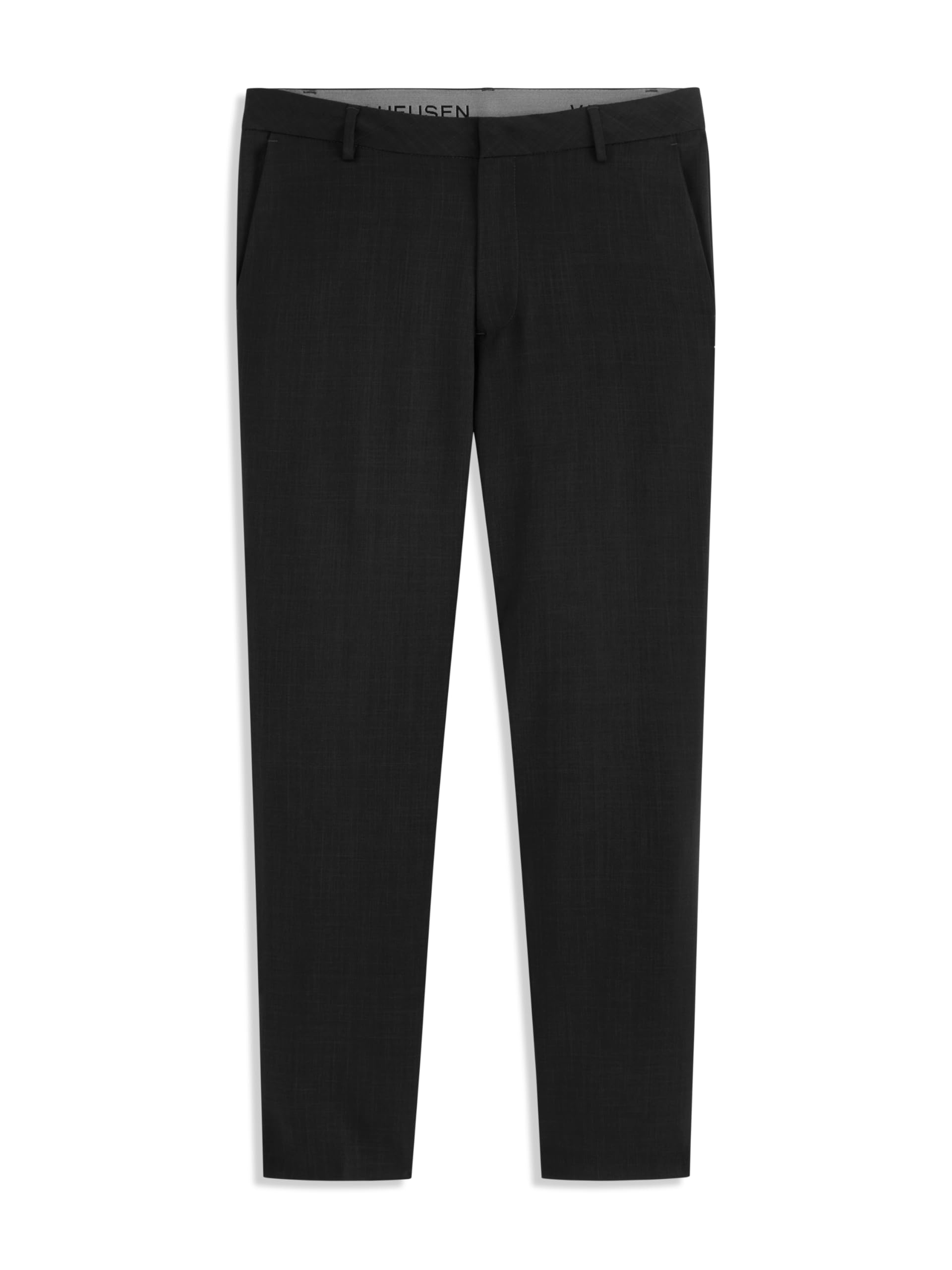 Van Heusen Men's Essential Melange Pull On Dress Pant, Black, 30IN Image